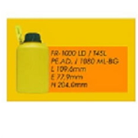 FRASCO DE 1000 ML EM PEAD RETANGULAR C/ TAMPA LACRE