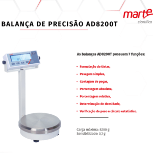 BALANÇA DE PRECISÃO 8200 GR RESOLUÇÃO 0,1GR