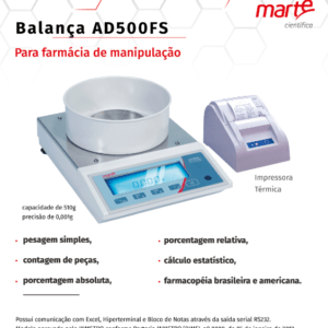 BALANÇA ELETRÔNICA 510 GR RESOLUÇÃO 0,001 GR