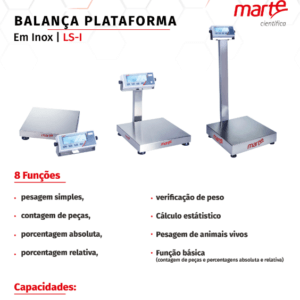 BALANÇA ELETRÔNICA EM PLATAFORMA DE 1 A 500 KG